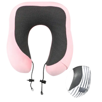 Pink and gray u-comfort memory foam shaped travel healthcare soft travel pillow