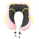 Pink and black U-shaped u-comfort memory foam travel pillow for chill trips