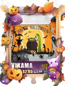 Trendy Vikama Tie Dye Silk Rug with Halloween-themed doormat design for your home
