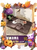 Halloween-themed box on Trendy Vikama Tie Dye Silk Rug, perfect wool non-slip rug