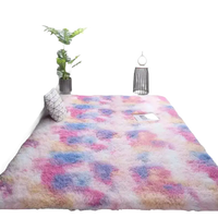 Colorful Vikama Tie-Dye Silk Rug, wool non-slip shag for your cool space