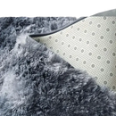 Trendy Vikama Tie Dye Silk Rug with gray shag and non-slip backing for cozy style