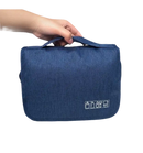 Blue waterproof makeup organizer with handle from ChicTravel Waterproof trendy collection