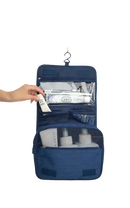 Blue hanging toiletry bag in trendy waterproof makeup organizer for chictravel waterproof storage