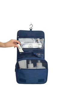 Blue hanging toiletry bag in trendy waterproof makeup organizer for chictravel waterproof storage