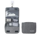 Gray hanging toiletry bag from Trendy Waterproof Makeup Organizer for quality travel makeup