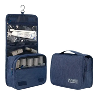 Navy blue trendy waterproof makeup organizer for stylish toiletry shenanigans