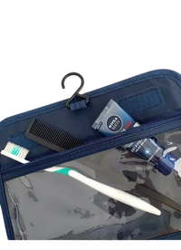 Navy blue waterproof makeup organizer bag from ChicTravel waterproof trendy collection