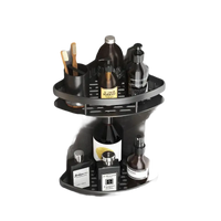 Two-tiered corner shower caddy.