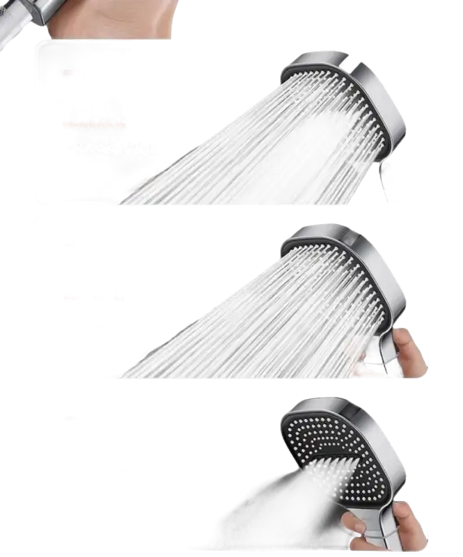 Shower head with multiple spray modes.