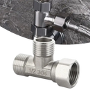 Metal plumbing T-fitting.