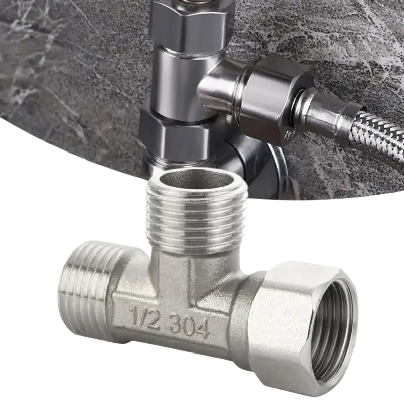 Our Darling Metal T Valve Diverter Plumbing Fitting