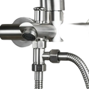 Stainless steel shower faucet.