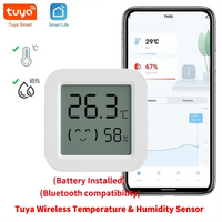 Wireless Tuya Temperature Humidity Sensor with trendy mini LCD display for easy monitoring