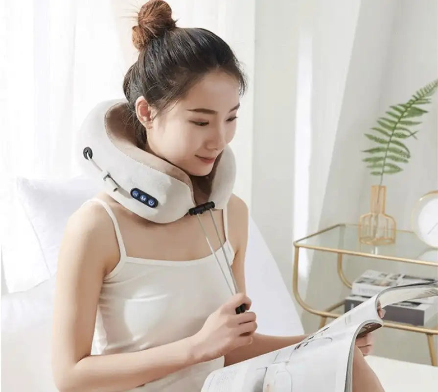 U-Relax Heated Neck Massager Pillow 💆‍♂️🔥