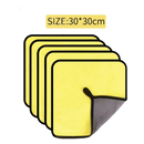 Five yellow cleaning cloths.