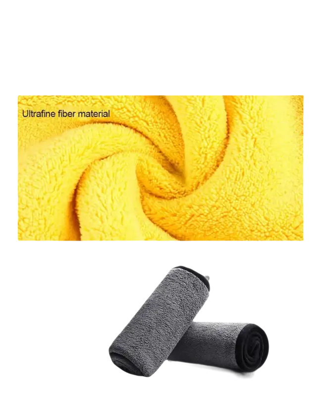 Absorbent microfiber towels.