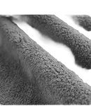 Gray, textured fabric.