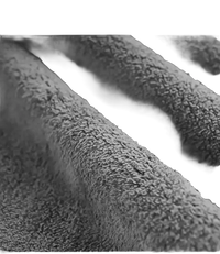 Gray, textured fabric.