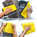 Yellow microfiber cleaning cloth.