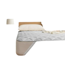 Quilted mattress topper.