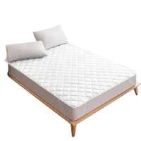 White quilted mattress pad.