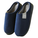 Pair of blue corduroy slippers.
