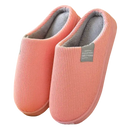 Pink corduroy slippers.