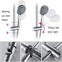 1pc Universal Shower Head Holder Adjustable 18~25mm ABS Chrome Shower Rail Holder Bathroom Accessories Shower Mounting