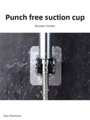 Support de pommeau de douche mural auto-adhésif réglable sans poinçon universel accessoires ménagers - Argent G805