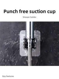 Support de pommeau de douche mural auto-adhésif réglable sans poinçon universel accessoires ménagers - Argent G805