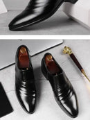 Men Shoes Casual Fashion Mens Dress Shoes for Male Party Sneakers Plus Size Slip on Black Leather Loafer Sapato Social