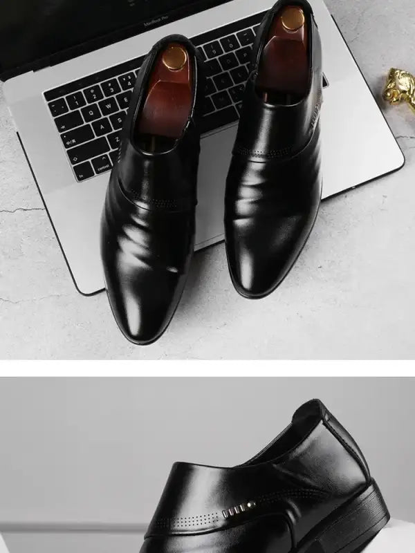 Men Shoes Casual Fashion Mens Dress Shoes for Male Party Sneakers Plus Size Slip on Black Leather Loafer Sapato Social