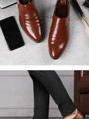 Men Shoes Casual Fashion Mens Dress Shoes for Male Party Sneakers Plus Size Slip on Black Leather Loafer Sapato Social