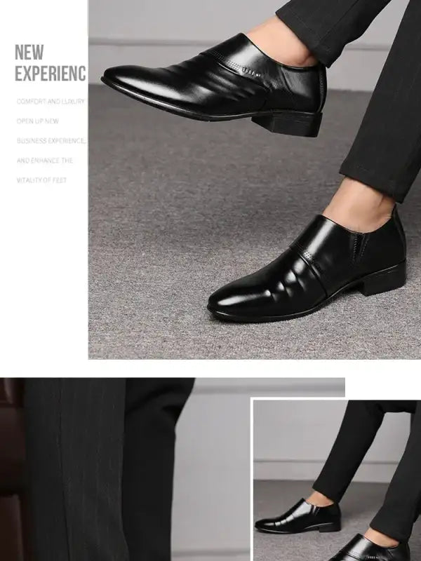Men Shoes Casual Fashion Mens Dress Shoes for Male Party Sneakers Plus Size Slip on Black Leather Loafer Sapato Social