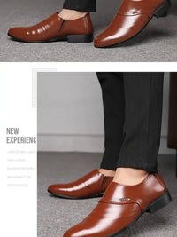 Men Shoes Casual Fashion Mens Dress Shoes for Male Party Sneakers Plus Size Slip on Black Leather Loafer Sapato Social