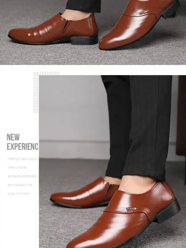 Men Shoes Casual Fashion Mens Dress Shoes for Male Party Sneakers Plus Size Slip on Black Leather Loafer Sapato Social