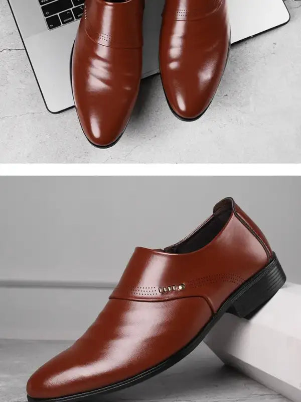 Men Shoes Casual Fashion Mens Dress Shoes for Male Party Sneakers Plus Size Slip on Black Leather Loafer Sapato Social