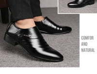 Men Shoes Casual Fashion Mens Dress Shoes for Male Party Sneakers Plus Size Slip on Black Leather Loafer Sapato Social