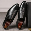 Men Shoes Casual Fashion Mens Dress Shoes for Male Party Sneakers Plus Size Slip on Black Leather Loafer Sapato Social