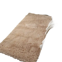 Beige shag rug.