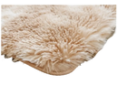 Beige shaggy rug.