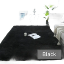 Black shag rug.