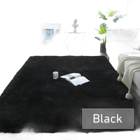 Black shag rug.