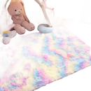 Colorful shag rug.
