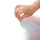 Soft, colorful shag rug.