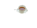 Tea cup with saucer and spoon.