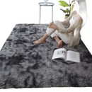 Gray shag rug.