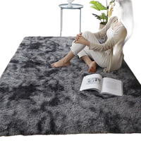 Gray shag rug.
