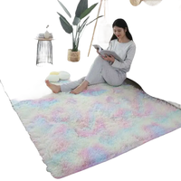 Colorful shag rug.